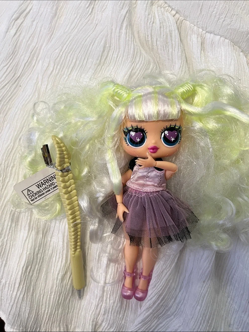L.O.L. Surprise! Doll with Neon Lime & Lavender Hair and Pink Shoes